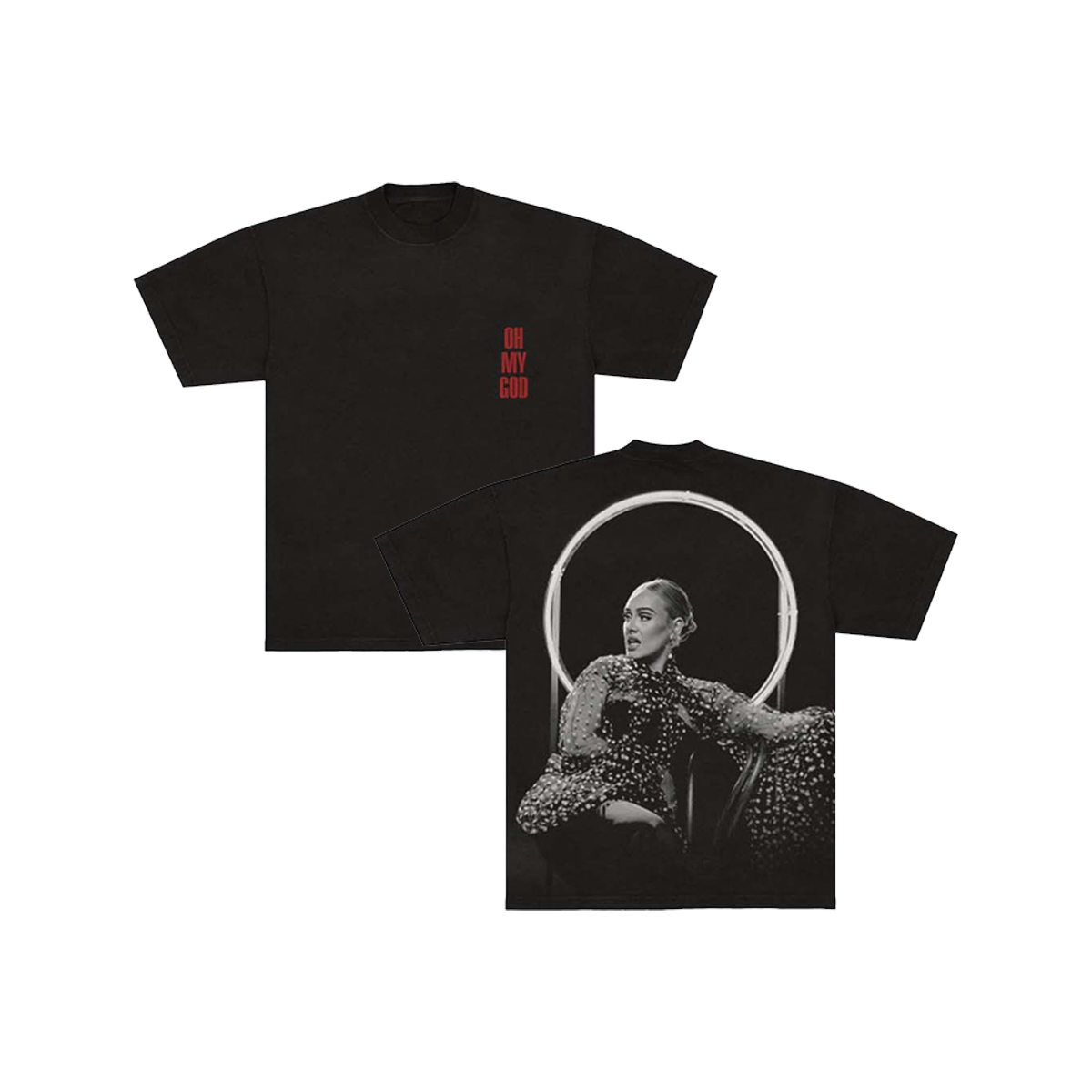 Black Oh My God Photo Tee