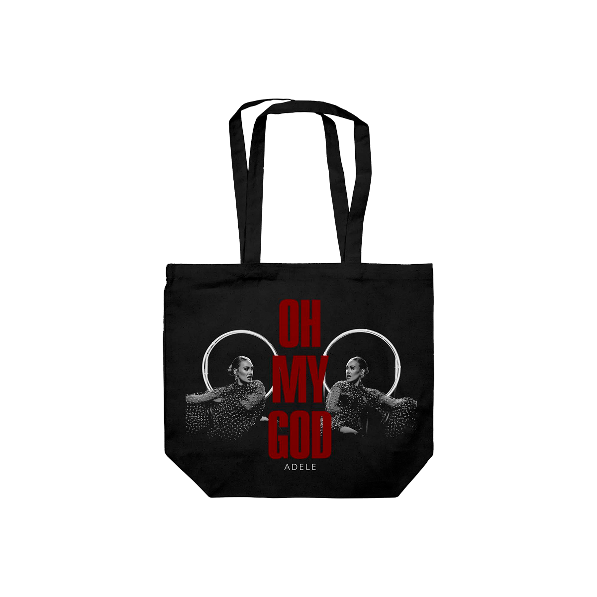 Black Oh My God Tote Bag